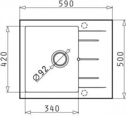 Pyramis Alazia 1B 1D 079809211 Drop-In Chiuvetă din Granit Sintetic L59xW50cm Bej