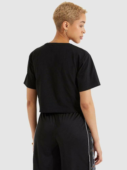 Ellesse Hildan Damen Sportlich Baumwolle Bluse Kurzärmelig Schwarz