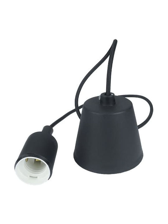 V-TAC VT-7228 Pendant Light Black with Socket E27