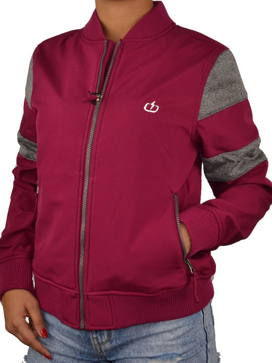 182.EW11.79 Kurz Damen Bomberjacke Fuchsie
