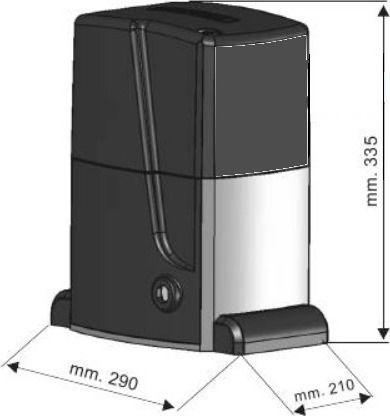 Norton NORTON-2000-OIL Set Garage Door Motor for Sliding Door for Maximum Weight 2000kg Kit-Deluxe S