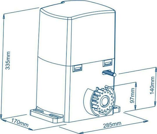 Norton NORTON-2000-OIL Σετ Μοτέρ για Συρόμενη Γκαραζόπορτα έως 2000kg Kit-Basic