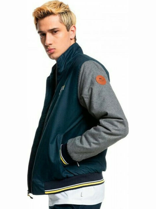 Quiksilver Teddy Men's Bomber Jacket Navy / Grey