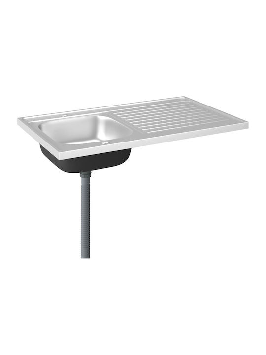 vidaXL Ένθετος Νεροχύτης Inox Μ100xΠ60cm Ασημί