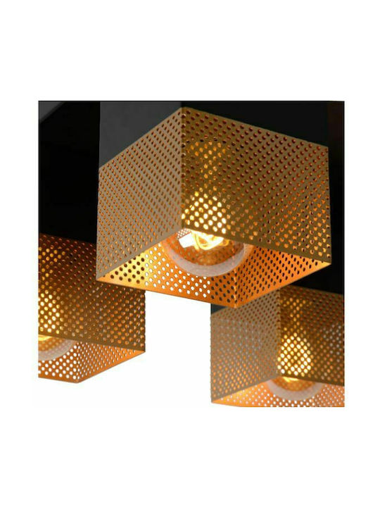 Lucide Lightning Renate Mount Ceiling Light 32cm Gold with E27 Lamp Adapter