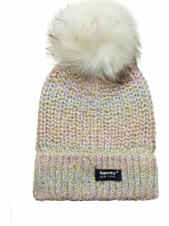 Pom Pom Beanie Γυναικείος Σκούφος Πλεκτός Green Ombre