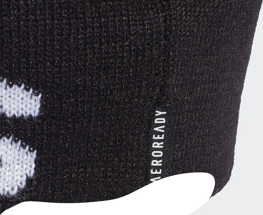 Big Log Aeroready Beanie Masculin Căciulă Tricotat în culoarea Negru