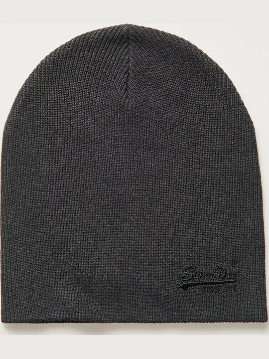 Beanie Ανδρικός Σκούφος με Rib Πλέξη σε Γκρι χρώμα