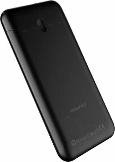Awei P68K Power Bank 10000mAh mit 2 USB-A Anschlüssen Schwarz