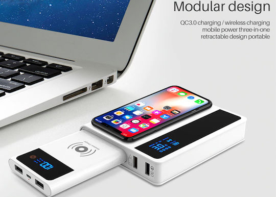Crony YC-008 Power Bank 5000mAh with 2 USB-A Ports Quick Charge 3.0 White