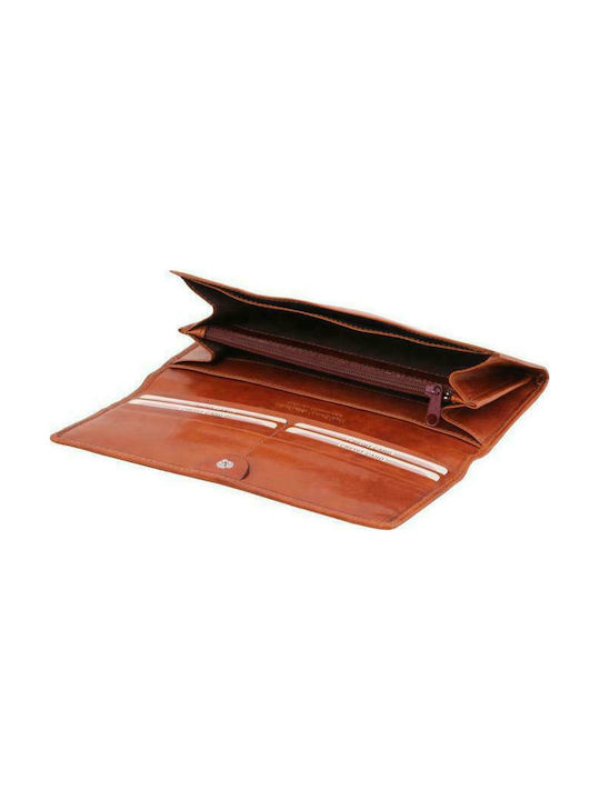 Tuscany Leather Large Leather Women's Wallet Tabac Brown