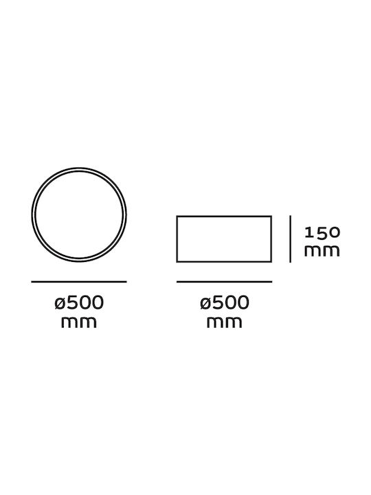 VK Lighting Πλαφονιέρα 50εκ.