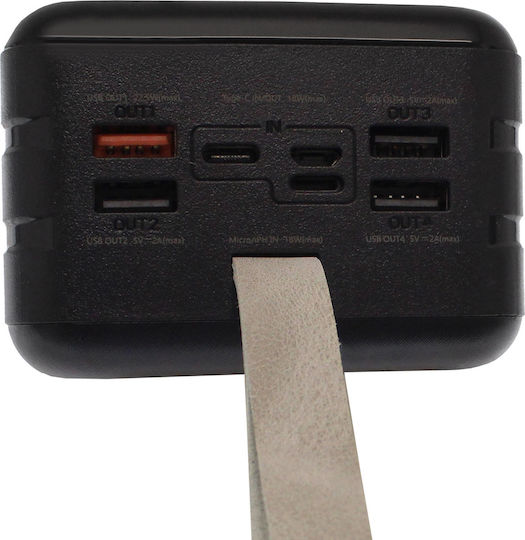 Remax RPP-173 Power Bank 60000mAh 22.5W with 4 USB-A Ports and USB-C Port Black