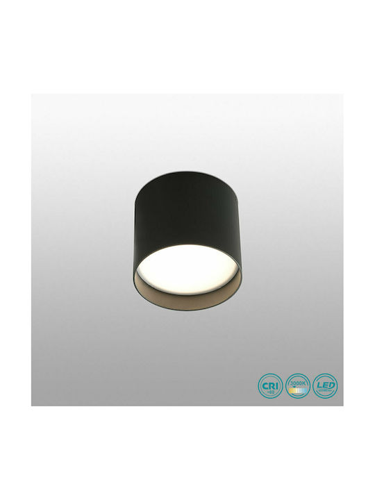 Faro Barcelona Natsu Modern Metal Ceiling Light with Integrated LED Black