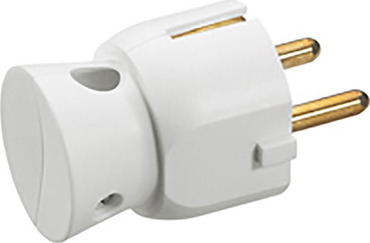 Legrand Male Schuko Plug Corner White