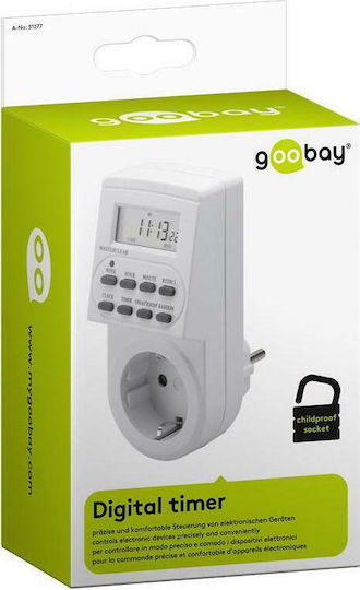 Goobay Digital Timer Socket Daily / Weekly with Random Programming Capability