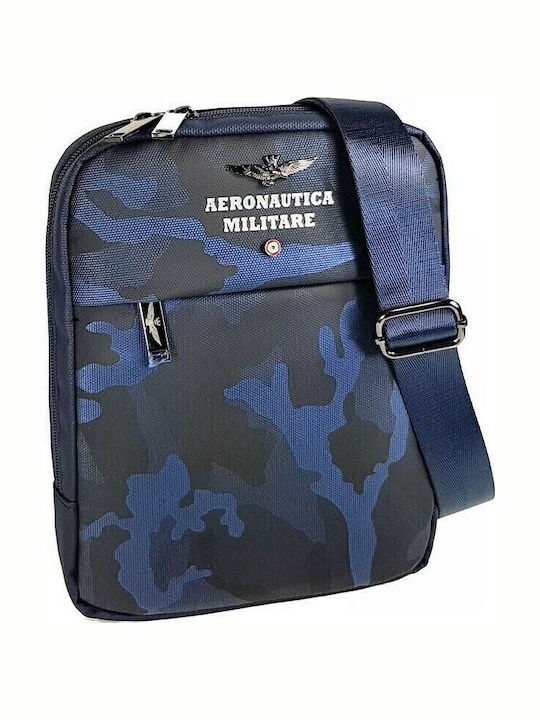 Leather Men's Bag Shoulder / Crossbody Navy Blue