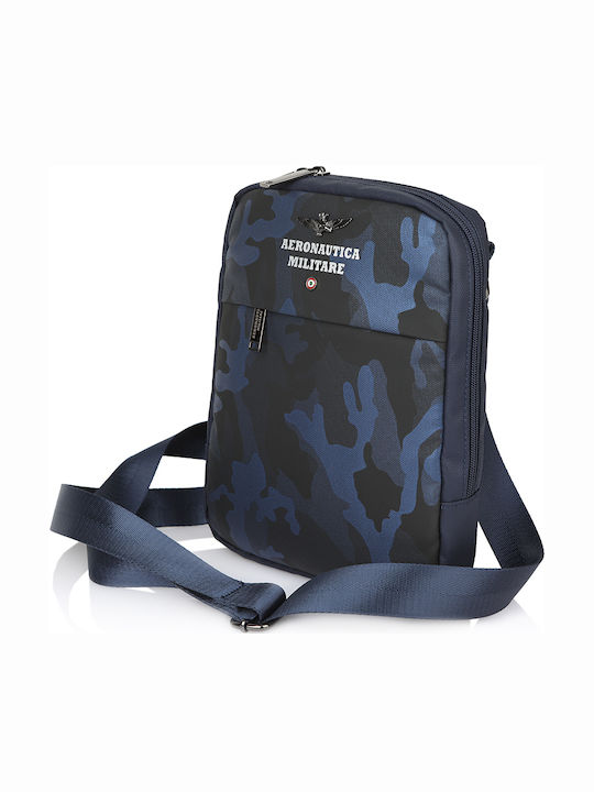 Leather Men's Bag Shoulder / Crossbody Navy Blue
