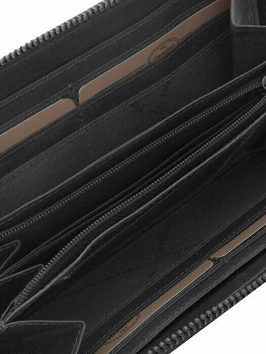 Μεγάλο Δερμάτινο Γυναικείο Πορτοφόλι με RFID Μαύρο