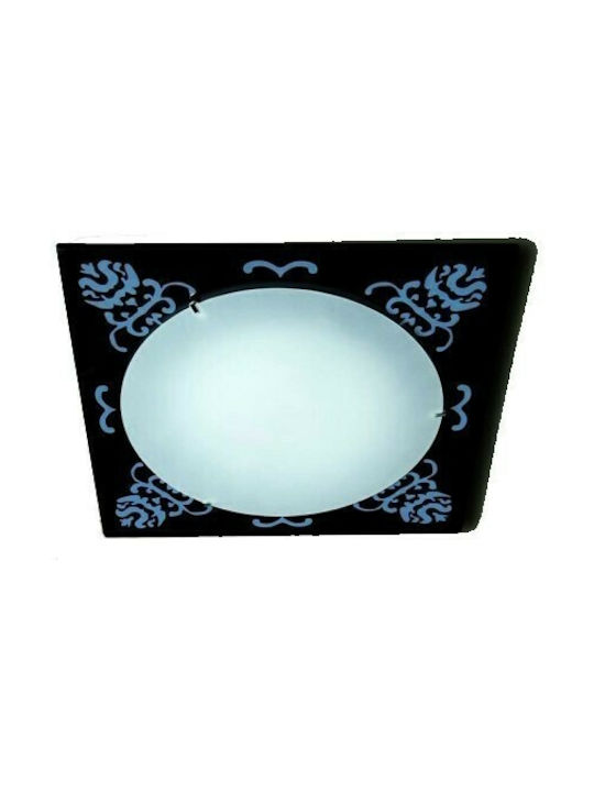 Home Lighting White Modern Glass Ceiling Light with Socket E27 30pcs Black