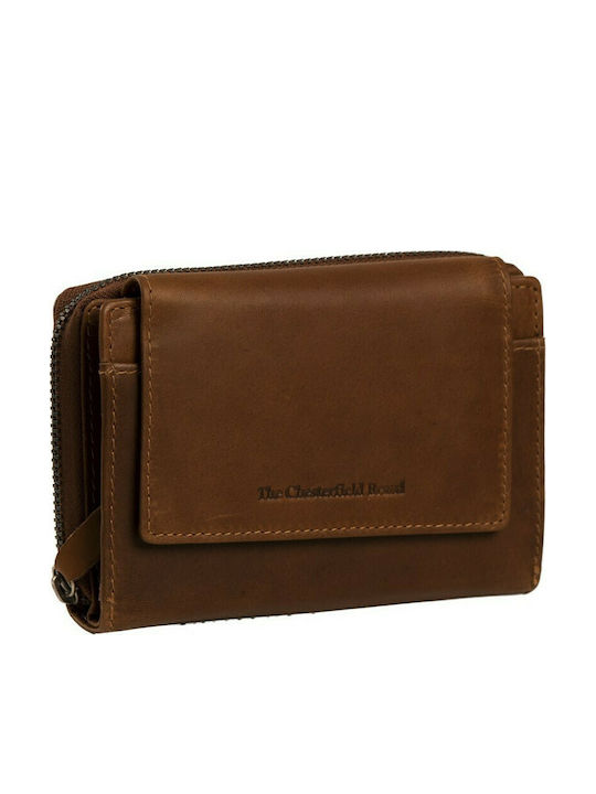 Small Leather Women's Wallet Classic Tabac Brown