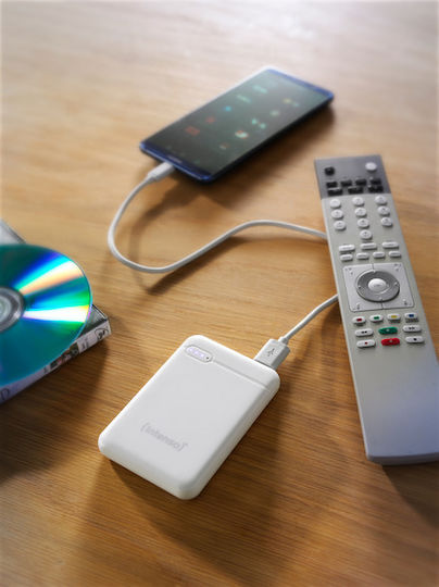 Intenso XS Power Bank 5000mAh cu Port USB-A și Port USB-C Alb