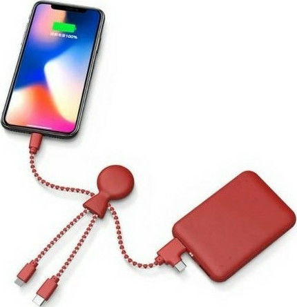 Xoopar XP61085 Power Bank 5000mAh cu Port USB-A Roșu
