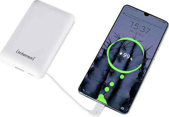 Intenso XS Power Bank 10000mAh με Θύρα USB-A και Θύρα USB-C Λευκό