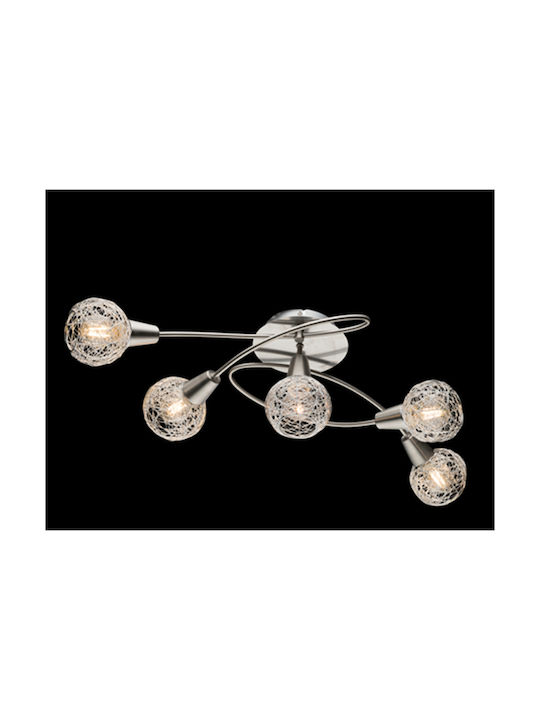 Elmark Julie Ceiling Mount Light 37cm Silver with Socket E14