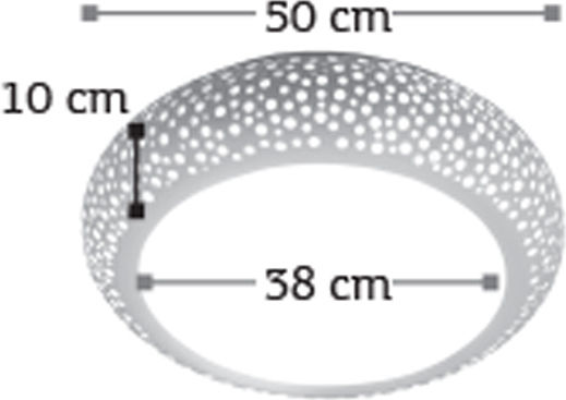 Inlight 42155Α Ceiling Mount Light 50cm White with Socket E27