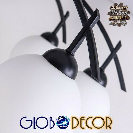 GloboStar Luna Deckenleuchte 63cm Schwarz mit Fassung E27