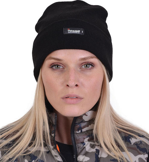 Beanie Unisex Beanie Knitted in Black color