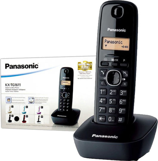 Panasonic KX-TG1611 Ασύρματο Τηλέφωνο Μαύρο