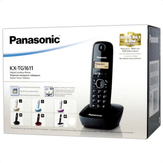 Panasonic KX-TG1611 Ασύρματο Τηλέφωνο Μαύρο