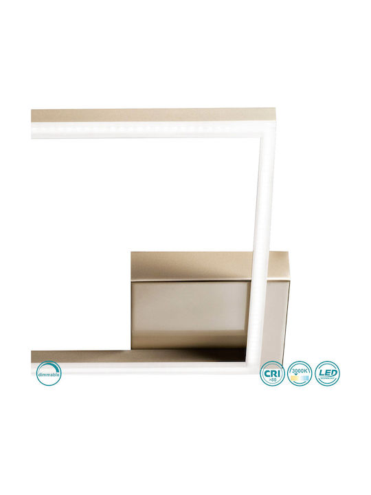 Fabas Luce Bard Ceiling Mount Light 42cm Gold with Integrated LED