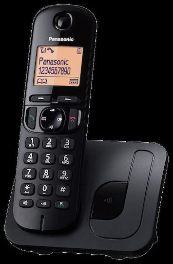 Panasonic KX-TGC210 Ασύρματο Τηλέφωνο με Ελληνικό Μενού Μαύρο
