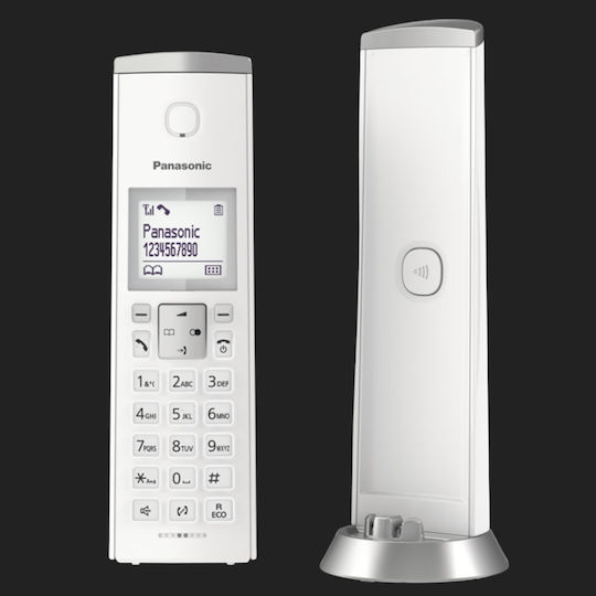 Panasonic KX-TGK210 Ασύρματο Τηλέφωνο με Ελληνικό Μενού Λευκό