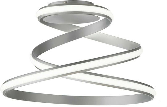 Ondaluce Vuelta Deckenleuchte 55cm Silber mit Integrierter LED