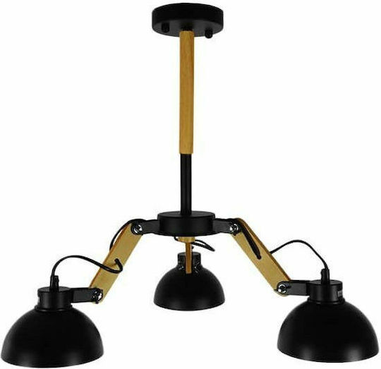 GloboStar Oldschool Deckenleuchte 75cm Schwarz mit Fassung E27