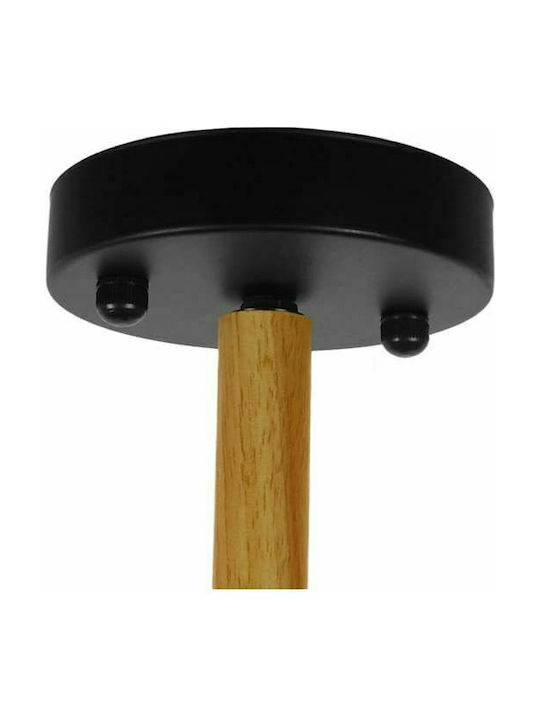 GloboStar Oldschool Ceiling Mount Light 75cm Black with Socket E27