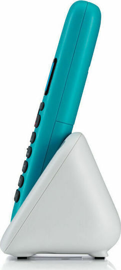 Motorola T301 Cordless Phone with Greek Menu turquoise