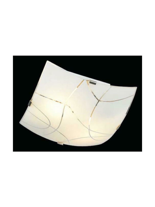 Aca Locris Deckenleuchte 40cm Weiß mit Fassung E27