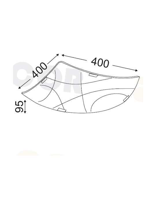 Aca Locris Deckenleuchte 40cm Weiß mit Fassung E27