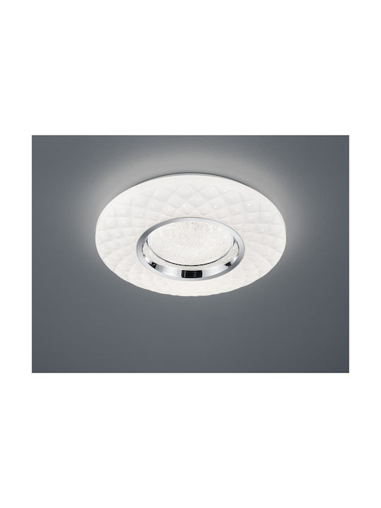 Trio Lighting Magnolia Modern Ceiling Light with Integrated LED and Crystals 39pcs White