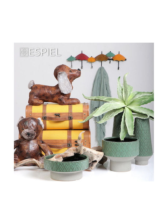 Espiel Decorative Bowl Ceramic Green 11x11x11cm