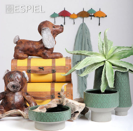 Espiel Bol Decorativ Din Ceramică Verde 11x11x11cm