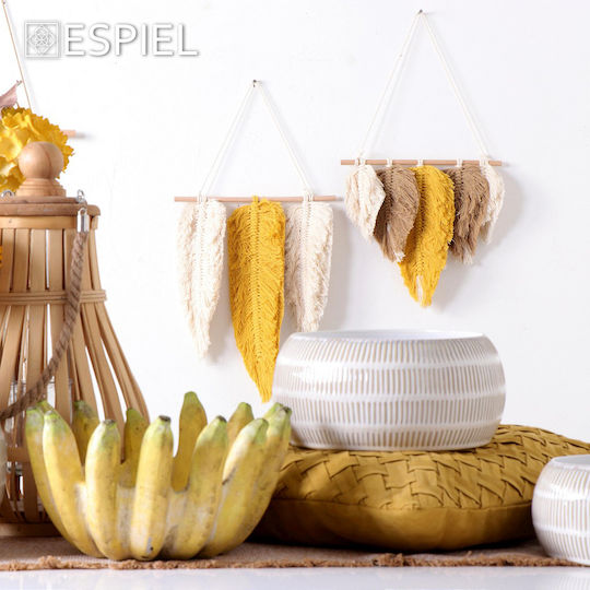 Espiel Decorative Bowl White 31.5x31.5x9.5cm