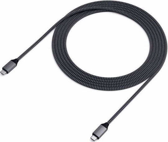 Satechi Braided USB 2.0 Cable USB-C male - USB-C 100W Μαύρο 2m ST-TCC2M