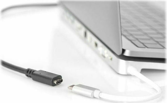 Digitus USB 3.1 Cable USB-C male - USB-C female 100W PD Μαύρο 0.7m AK-300210-007-S