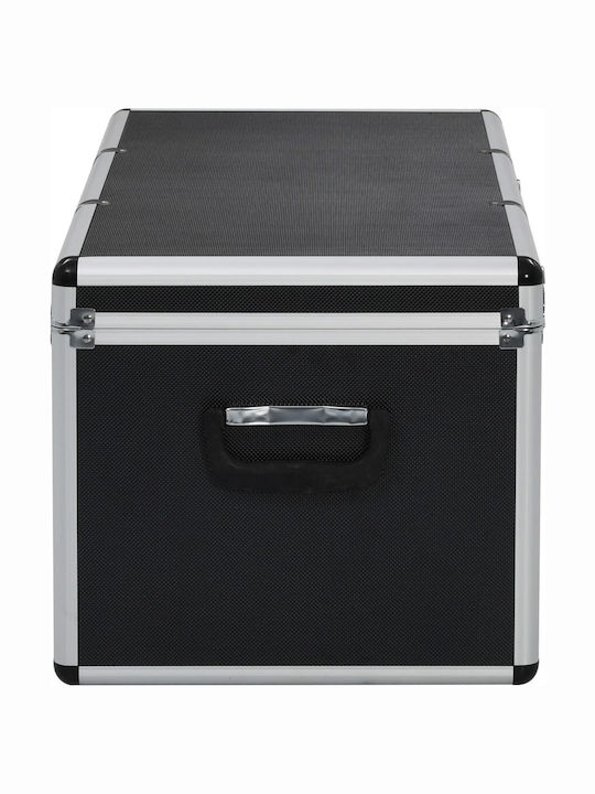 vidaXL Metallic Decorative Trunks Set Black 3pcs